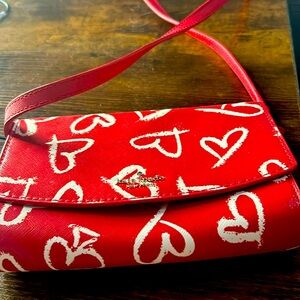 Small Late Spade Hearts Crossbody Purse